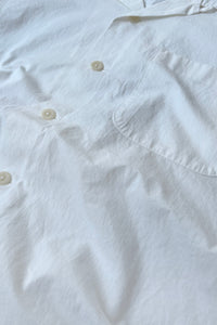 90'S S/S ANDY CAMP OPEN COLLAR SHIRT / WHITE [SIZE: M USED]