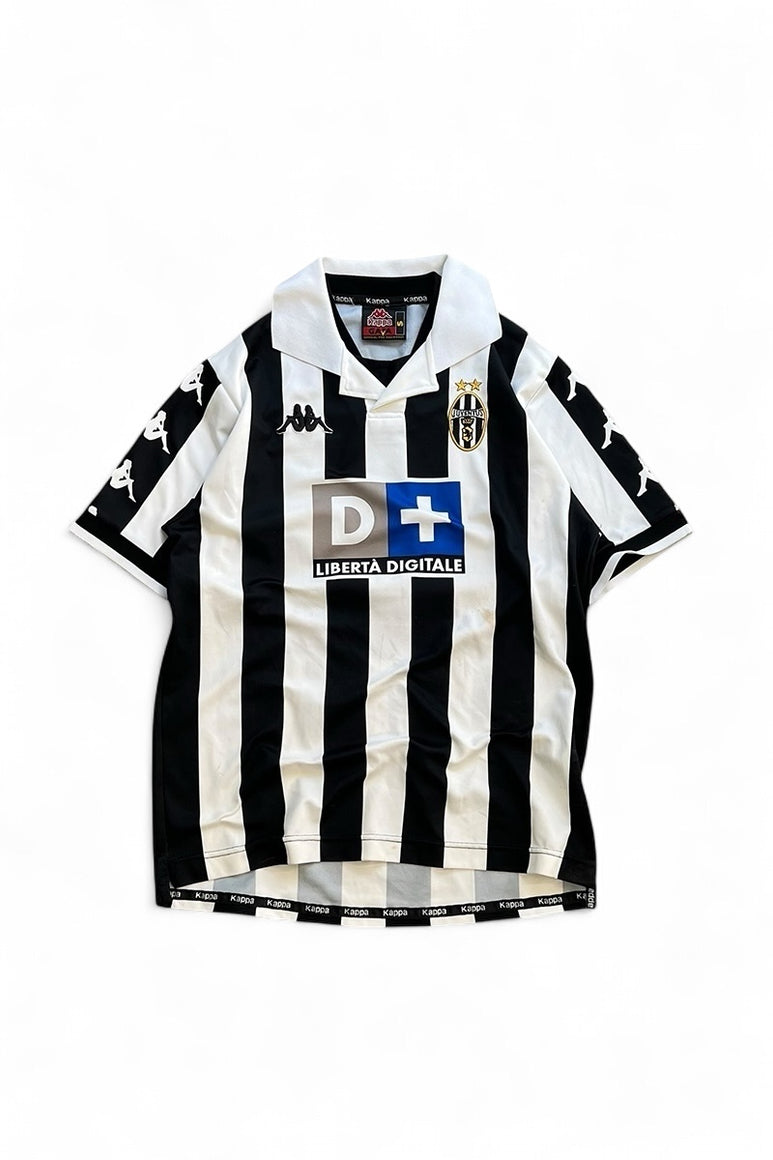 MADE IN ITALY 99-00'S DEL PIERO FOOTBALL GAME SHIRT / STRIPE [SIZE: S USED]