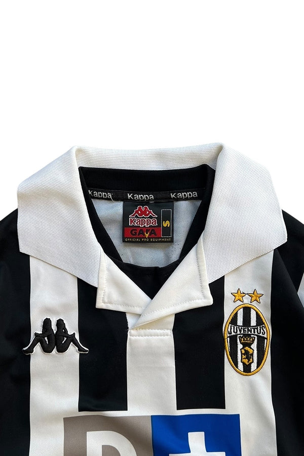 MADE IN ITALY 99-00'S DEL PIERO FOOTBALL GAME SHIRT / STRIPE [SIZE: S USED]