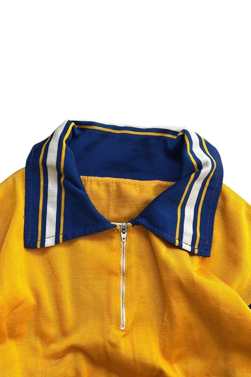 60'S J.C.H. HALF ZIP POLO SHIRT / YELLOW [SIZE: M USED]