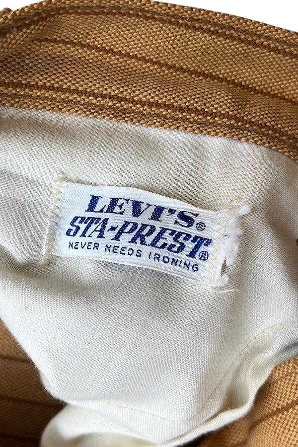 MADE IN USA 70'S BIG E STA-PREST STRIPE PANTS / BEIGE [SIZE: M USED]