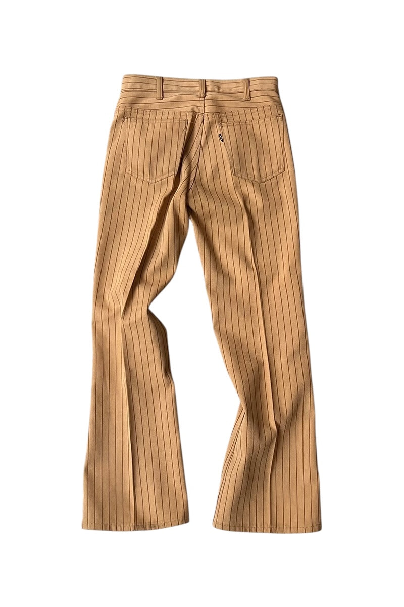 MADE IN USA 70'S BIG E STA-PREST STRIPE PANTS / BEIGE [SIZE: M USED]