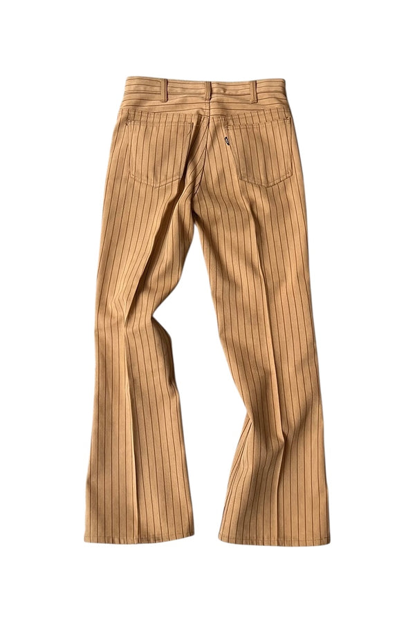 MADE IN USA 70'S BIG E STA-PREST STRIPE PANTS / BEIGE [SIZE: M USED]