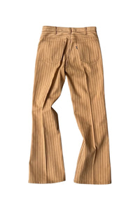 MADE IN USA 70'S STA-PREST STRIPE PANTS / BEIGE [SIZE: M USED]