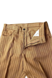 MADE IN USA 70'S STA-PREST STRIPE PANTS / BEIGE [SIZE: M USED]