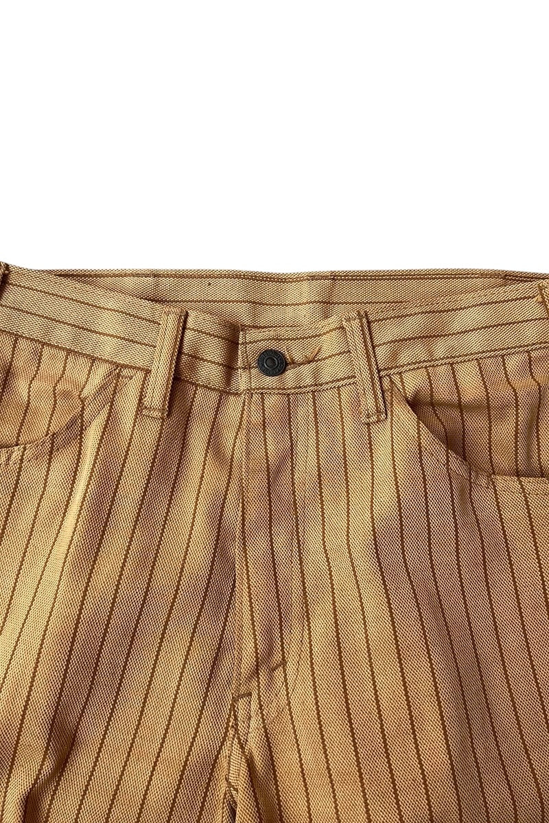 MADE IN USA 70'S BIG E STA-PREST STRIPE PANTS / BEIGE [SIZE: M USED]