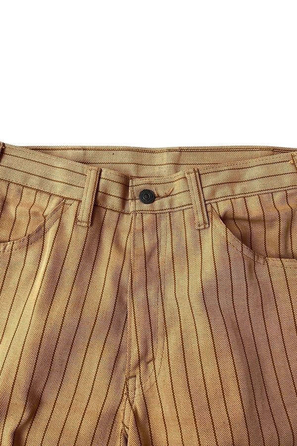 MADE IN USA 70'S BIG E STA-PREST STRIPE PANTS / BEIGE [SIZE: M USED]