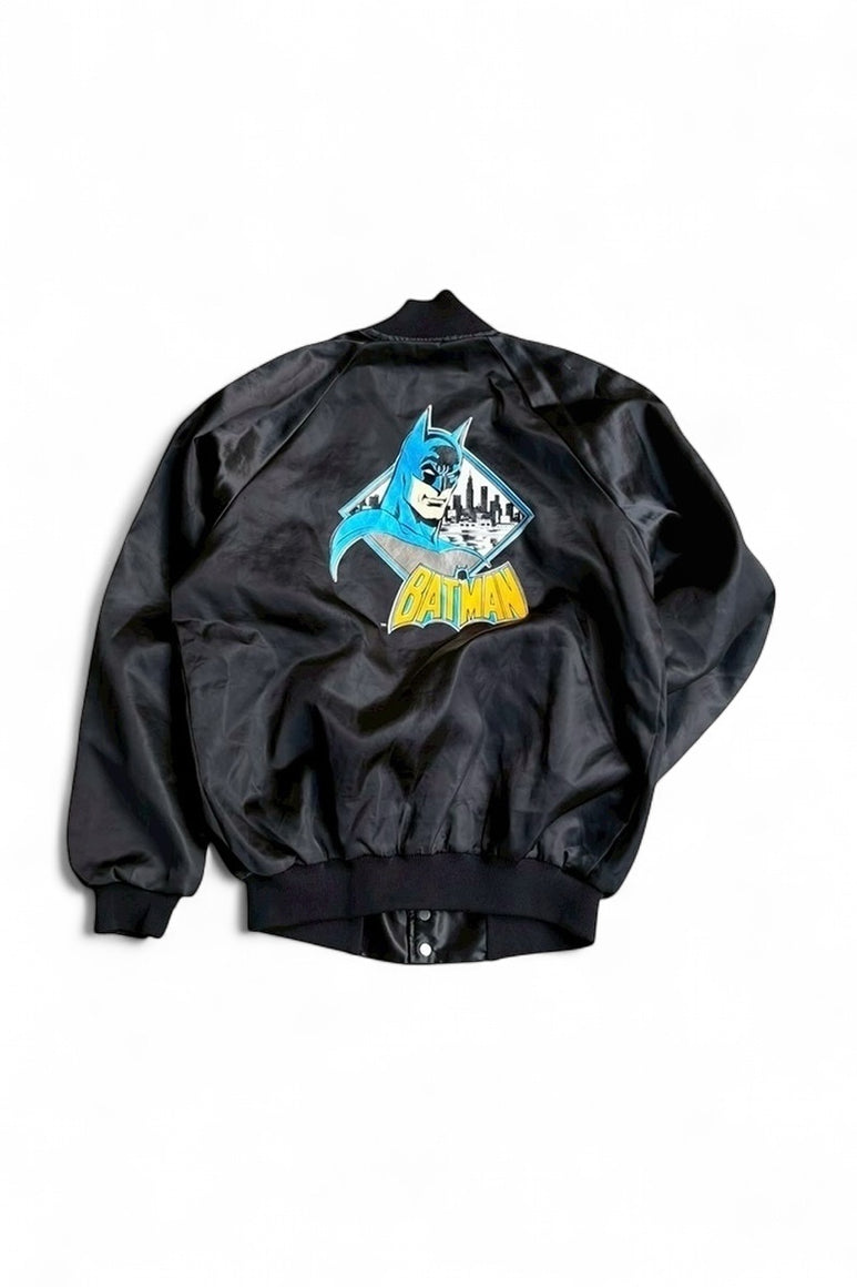 MADE IN USA 80'S BATMAN SATIN JACKET / BLACK [SIZE: 18/20 USED]