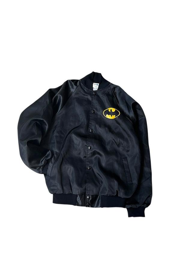 MADE IN USA 80'S BATMAN SATIN JACKET / BLACK [SIZE: 18/20 USED]