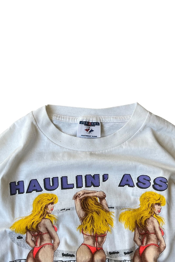 MADE IN USA 90'S EROTIC T-SHIRT / WHITE [SIZE: L USED]