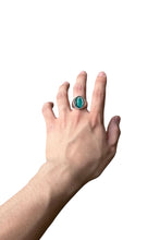 画像をギャラリービューアに読み込む, STERLING SILVER RING W/STONE / SILVER [SIZE: 22号相当 USED]
