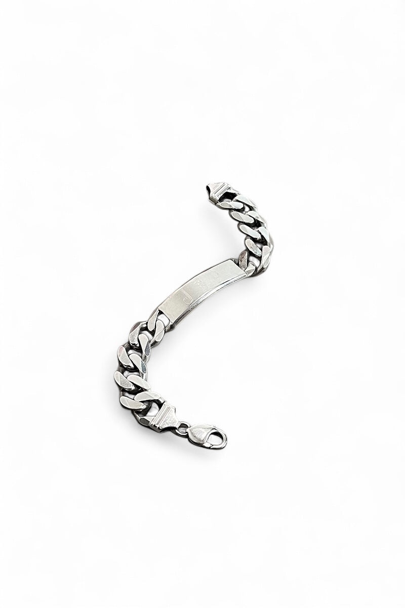 MADE IN ITALY 925 SILVER ID BRACELET / SILVER  [SIZE: ONE SIZE USED]