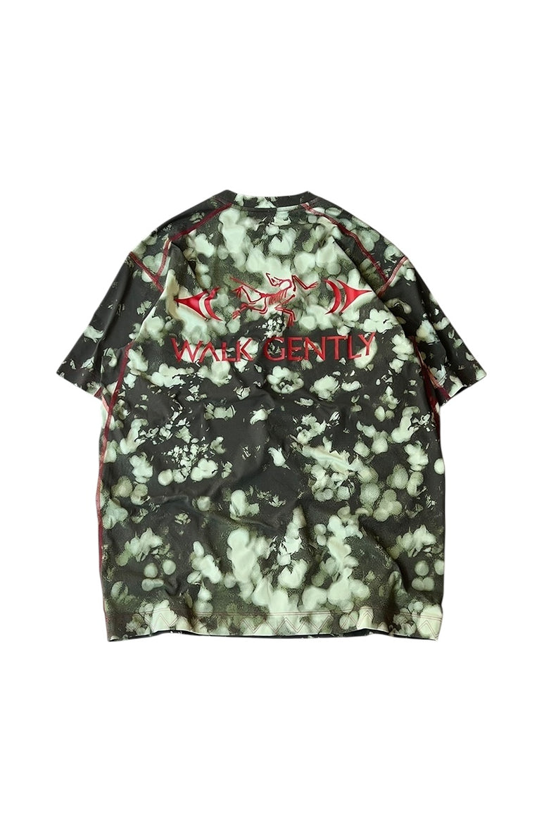WALK GENTLY COPAL T-SHIRT / PATTERN [SIZE: M USED]