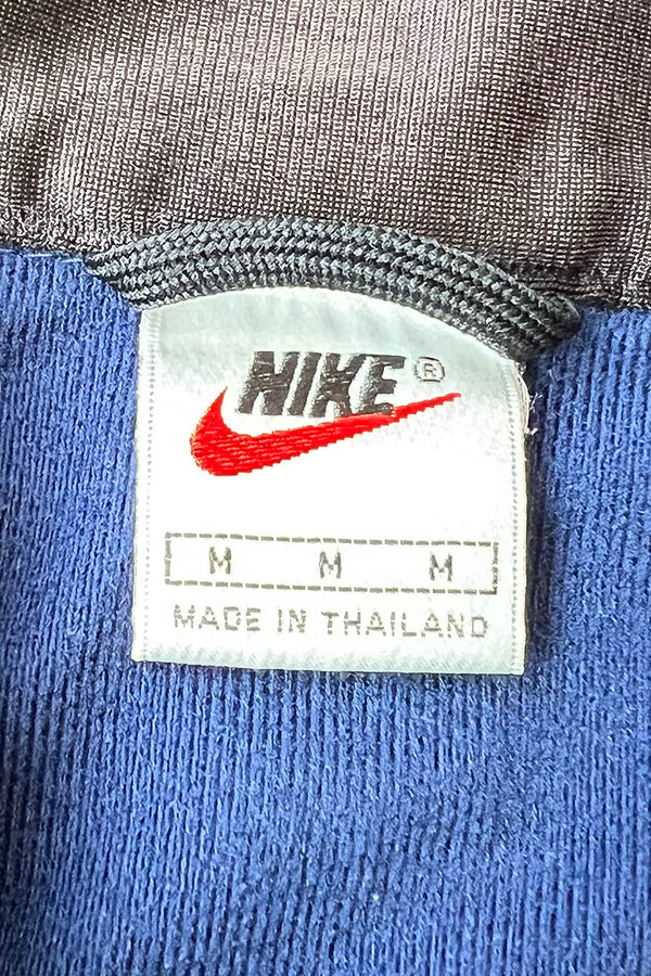 90'S ZIP UP TRACK JACKET / NAVY [SIZE: M USED]