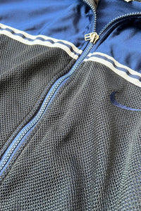 90'S ZIP UP TRACK JACKET / NAVY [SIZE: M USED]