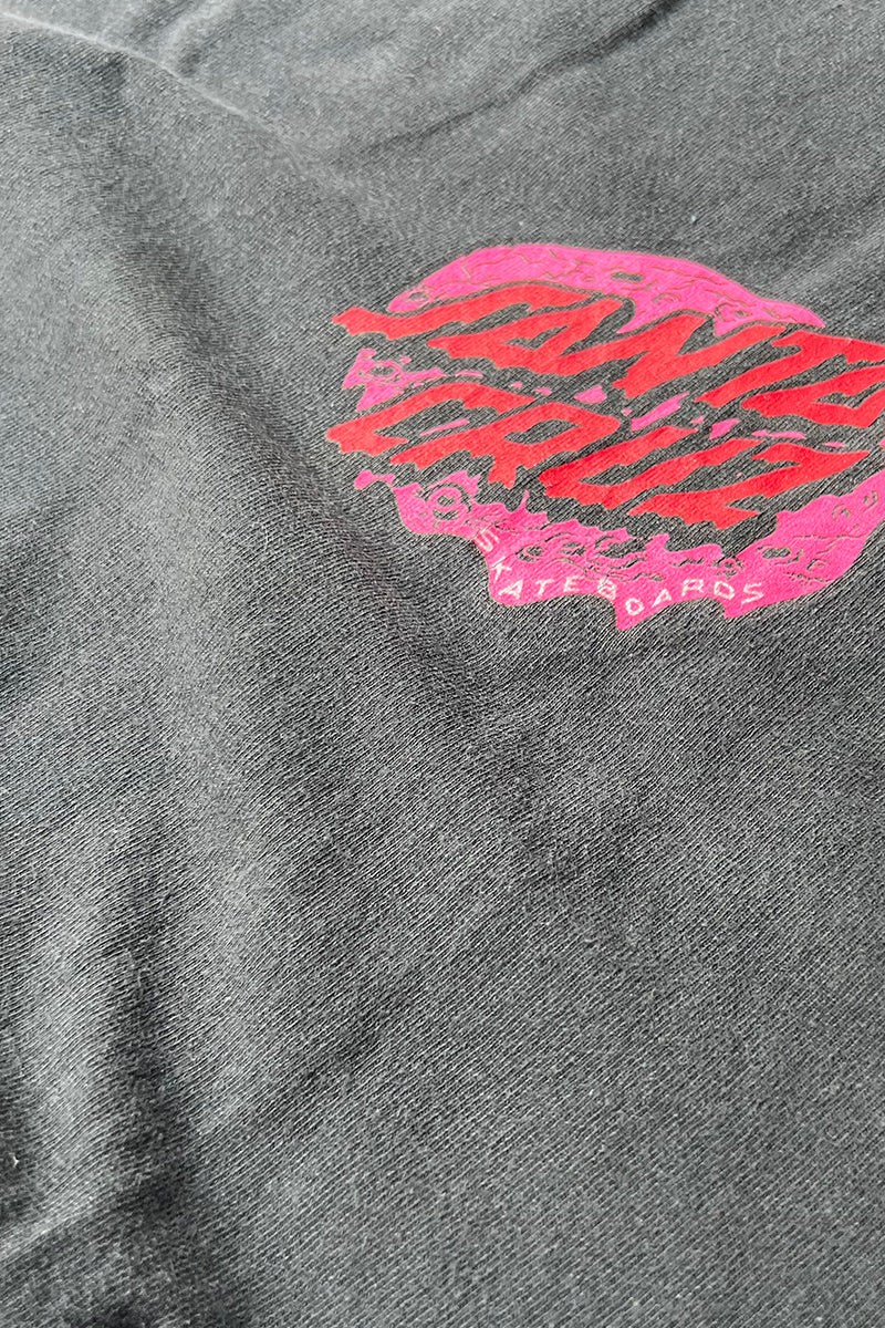 Y2K EARLY 00'S SANTA CRUZ SKATEBOARD T-SHIRT / BLACK [SIZE: L USED]