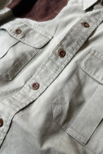画像をギャラリービューアに読み込む, 90&#39;S L/S COTTON MILITARY SHIRT / KHAKI [SIZE: L USED]
