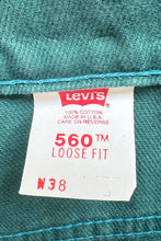 画像をギャラリービューアに読み込む, MADE IN USA 94&#39;S 560 DENIM SHORT PANTS / GREEN [SIZE: 36 DEADSTOCK/NOS]
