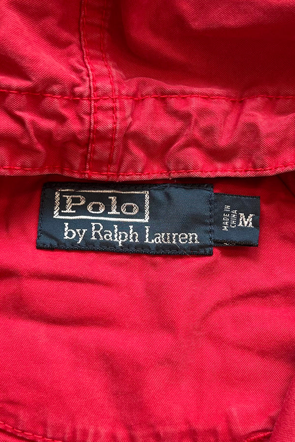 EXCLUSIVE OF DECORATION ZIP UP HOODIE JACKET 90'S REISSUE / RED [SIZE: M USED]