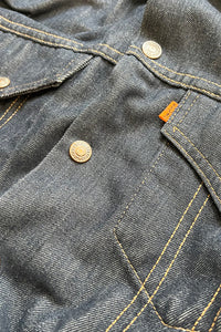 MADE IN USA 70'S DENIM JACKET ORANGE TAB / NAVY [SIZE: 22 USED]