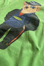 画像をギャラリービューアに読み込む, 90&#39;S L/S POLO BEAR T-SHIRT / GREEN [SIZE: L USED]
