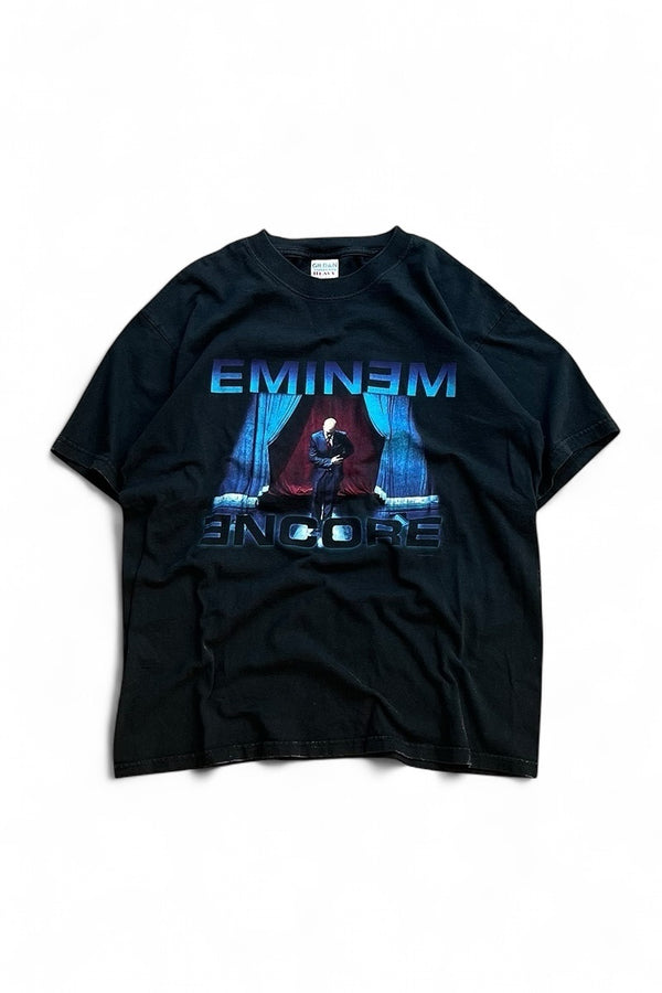 04'S EMINEM HIP HOP T-SHIRT / BLACK [SIZE: M USED]