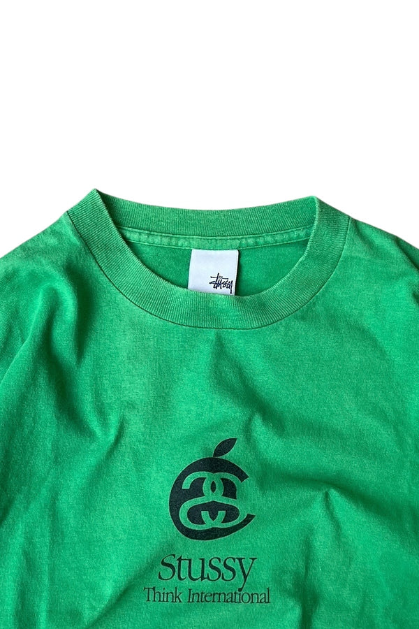 MADE IN USA Y2K EARLY 00'S APPLE T-SHIRT / GREEN [SIZE: M USED]