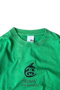 MADE IN USA Y2K EARLY 00'S APPLE T-SHIRT / GREEN [SIZE: M USED]