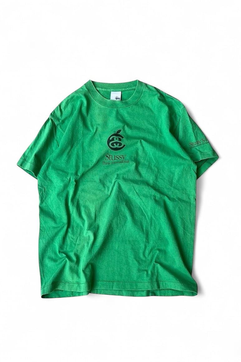 MADE IN USA Y2K EARLY 00'S APPLE T-SHIRT / GREEN [SIZE: M USED]