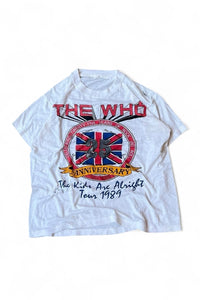 89'S THE WHO 25YEARS TOUR BAND T-SHIRT / WHITE [SIZE: M USED]