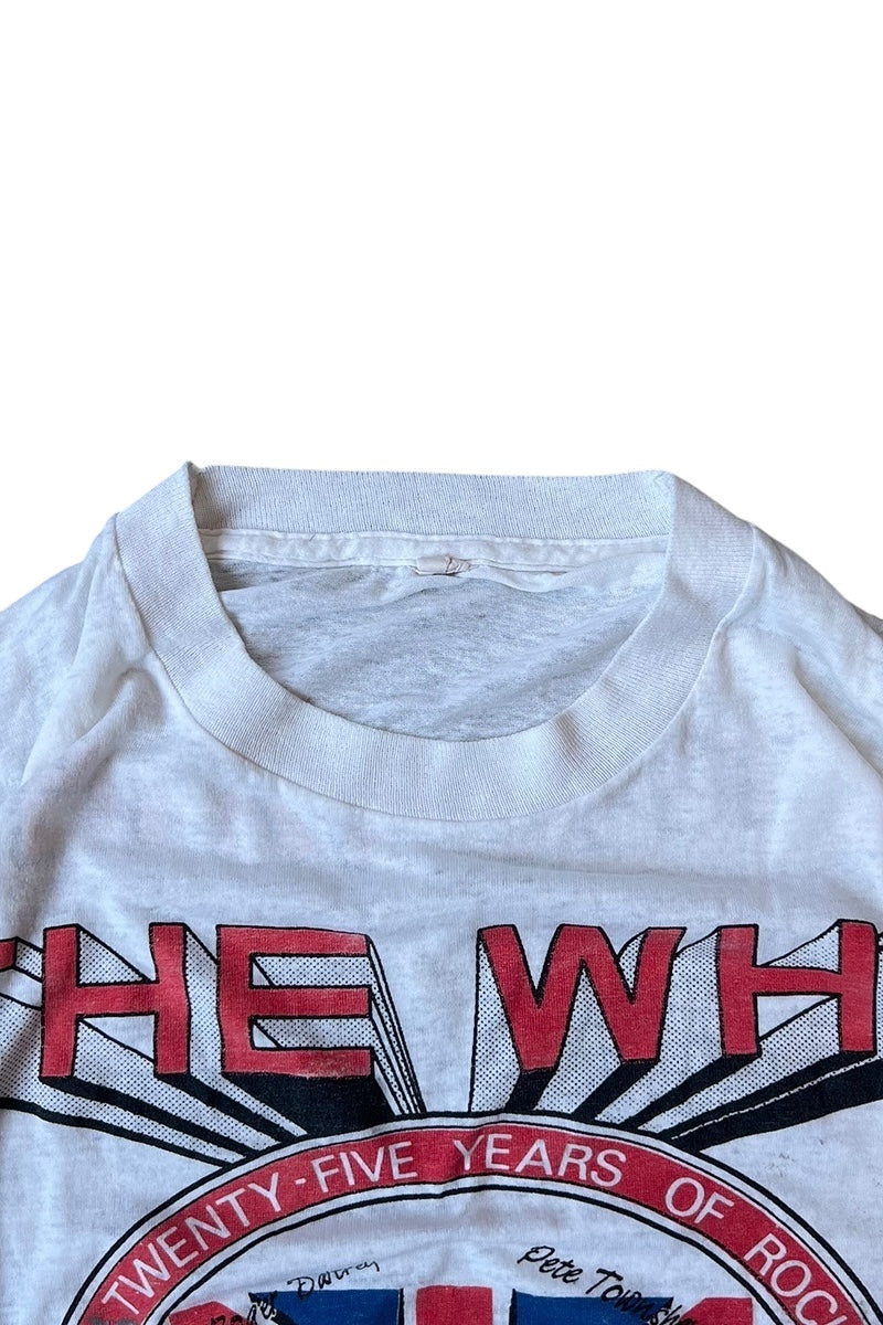 89'S THE WHO 25YEARS TOUR BAND T-SHIRT / WHITE [SIZE: M USED]