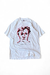 MADE IN USA 91'S DAVID FRALEY ART T-SHIRT / WHITE [SIZE: L USED]