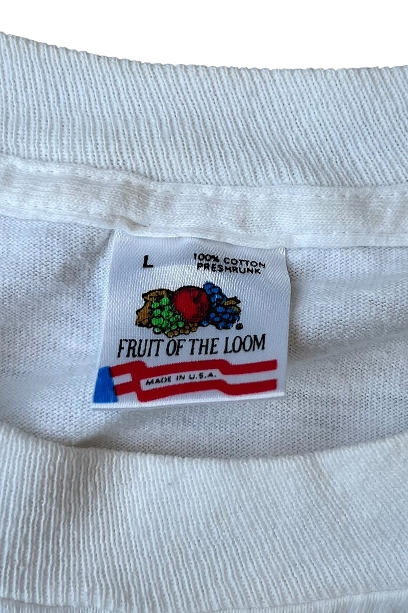 MADE IN USA 91'S DAVID FRALEY ART T-SHIRT / WHITE [SIZE: L USED]