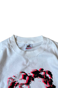 MADE IN USA 91'S DAVID FRALEY ART T-SHIRT / WHITE [SIZE: L USED]