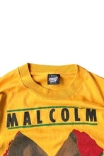 画像をギャラリービューアに読み込む, MADE IN USA 90&#39;S MALCOLM X T-SHIRT / YELLOW [SIZE: L USED]
