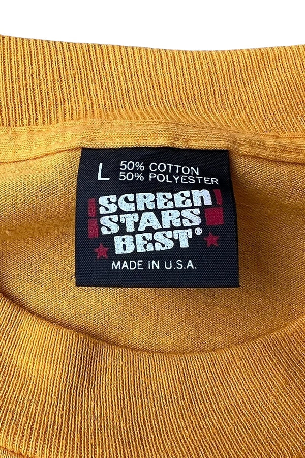 MADE IN USA 90'S MALCOLM X T-SHIRT / YELLOW [SIZE: L USED]