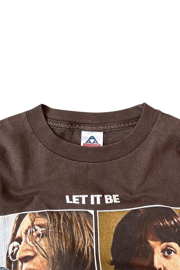MADE IN MEXICO Y2K 2004 THE BEATLES BAND T-SHIRT / BROWN [SIZE: M USED]