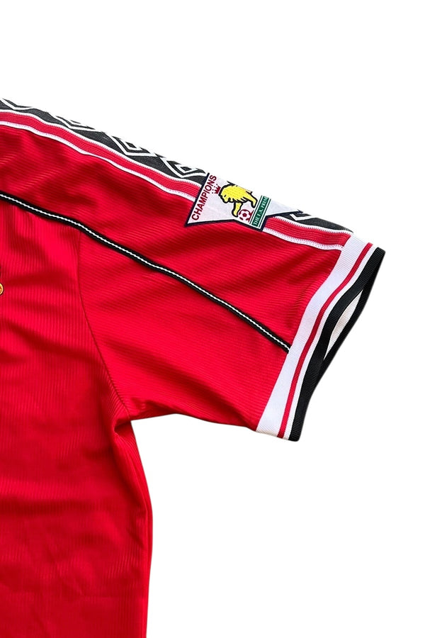 98-00'S BECKHAM FOOTBALL GAME SHIRT / RED [SIZE: XL USED]