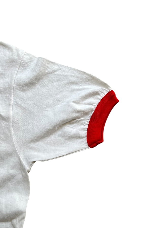 MADE IN USA 90'S VOLKSWAGEN RINGER T-SHIRT / WHITE [SIZE: M USED]