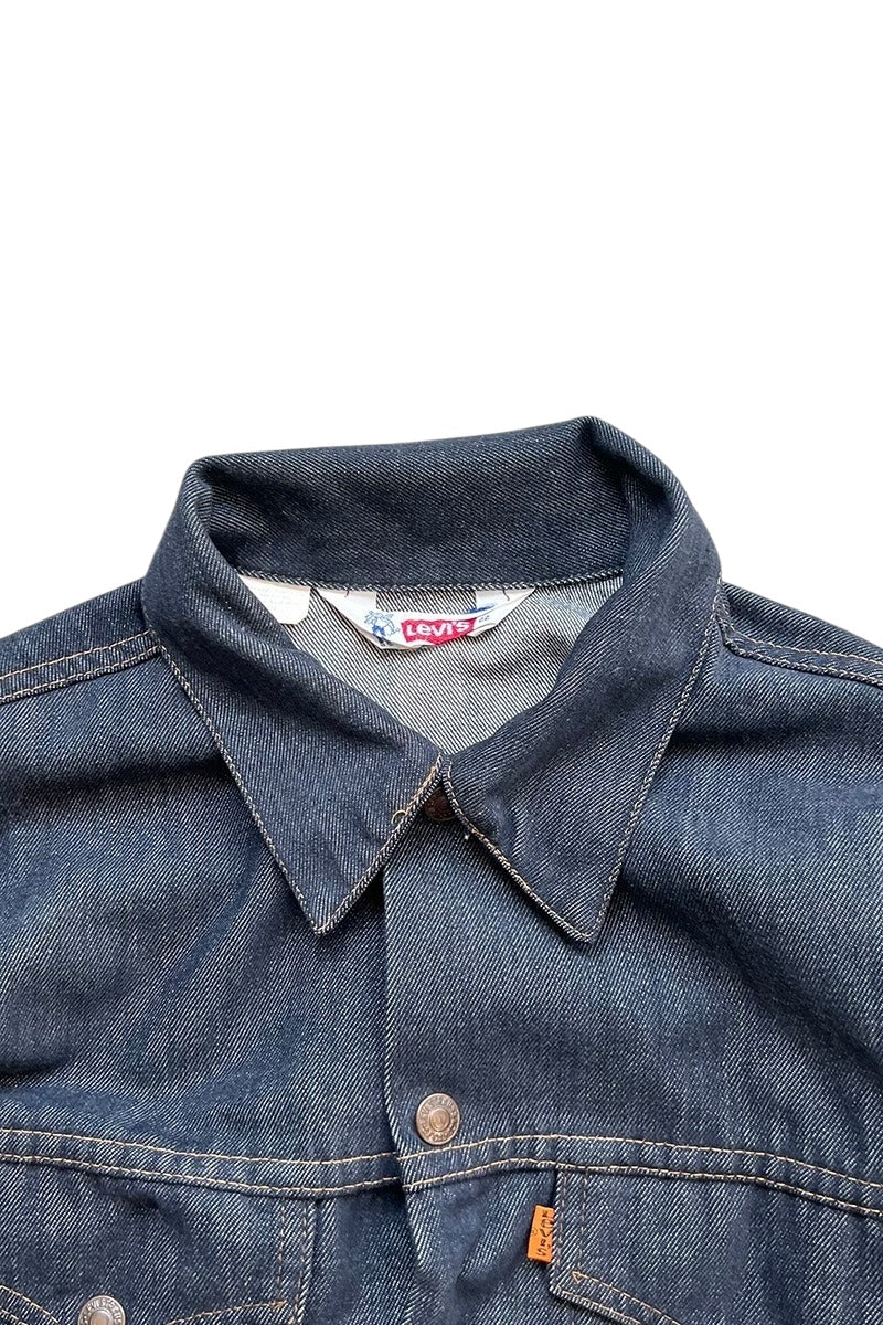 MADE IN USA 70'S DENIM JACKET ORANGE TAB / NAVY [SIZE: 22 USED]