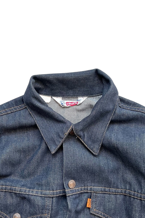 MADE IN USA 70'S DENIM JACKET ORANGE TAB / NAVY [SIZE: 22 USED]