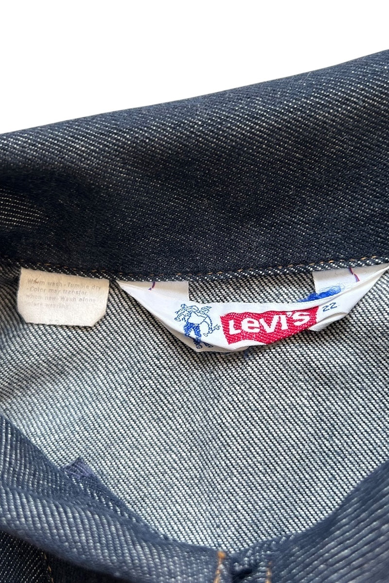 MADE IN USA 70'S DENIM JACKET ORANGE TAB / NAVY [SIZE: 22 USED]