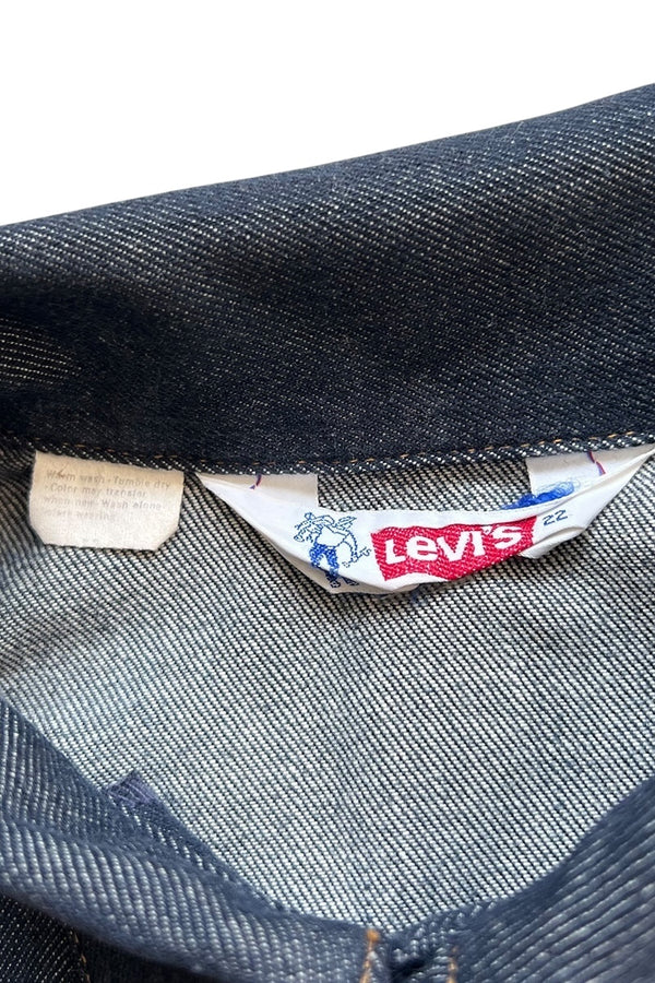 MADE IN USA 70'S DENIM JACKET ORANGE TAB / NAVY [SIZE: 22 USED]