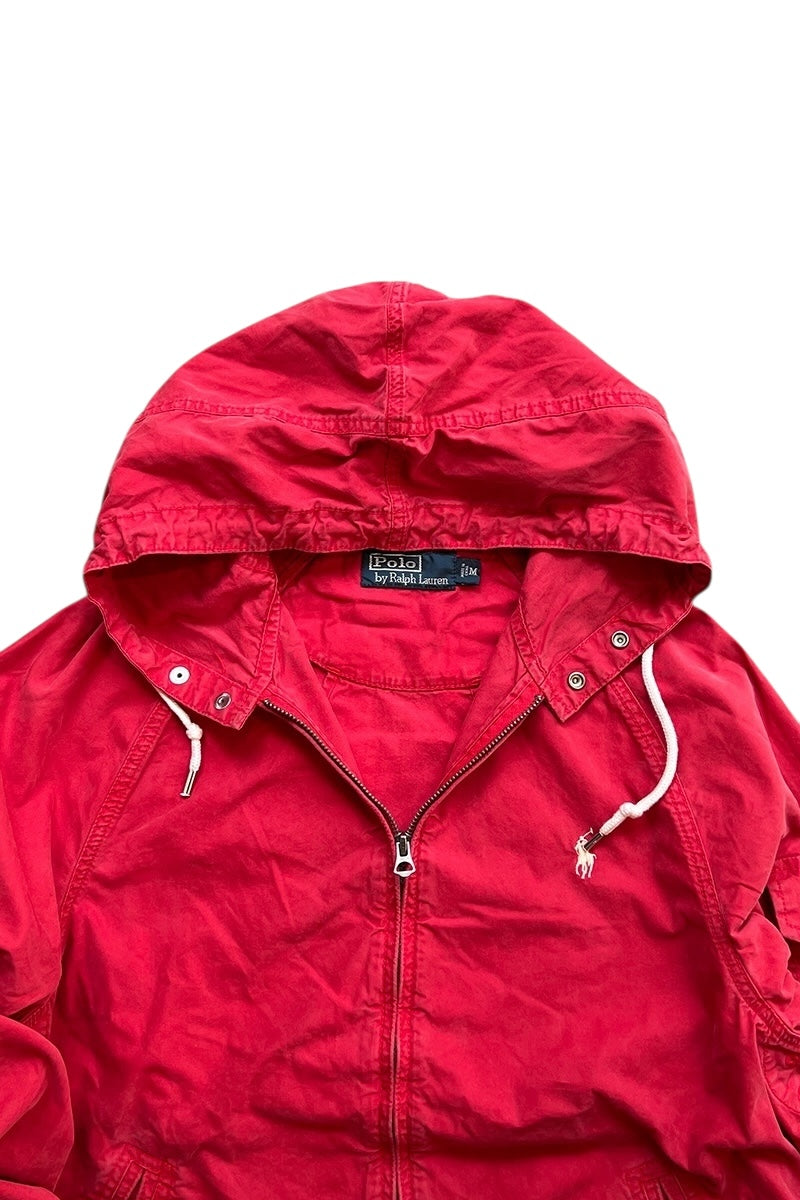 EXCLUSIVE OF DECORATION ZIP UP HOODIE JACKET 90'S REISSUE / RED [SIZE: M USED]
