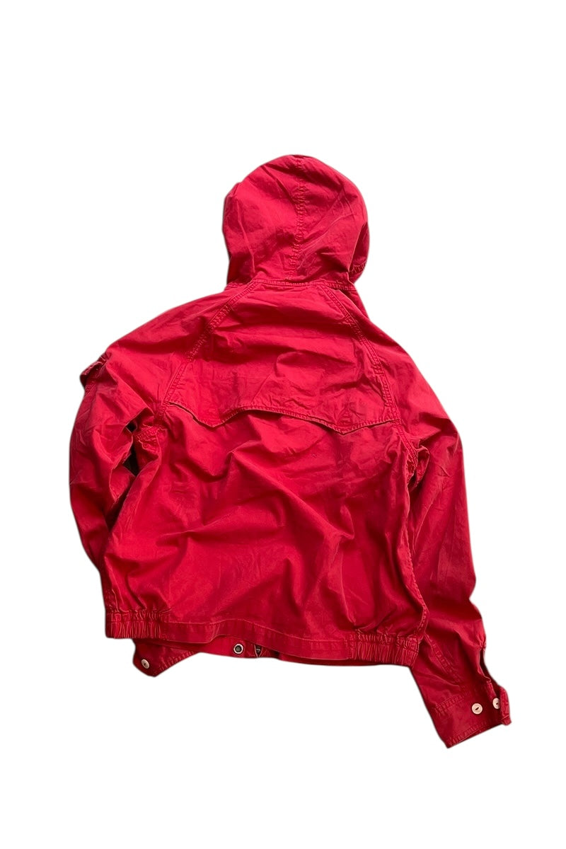 EXCLUSIVE OF DECORATION ZIP UP HOODIE JACKET 90'S REISSUE / RED [SIZE: M USED]