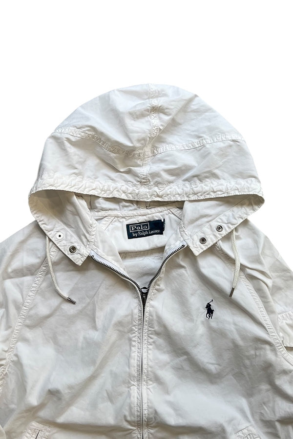 EXCLUSIVE OF DECORATION ZIP UP HOODIE JACKET 90'S REISSUE / WHITE [SIZE: M USED]