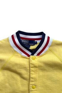 90'S SNAP SWEATSHIRT JACKET / YELLOW [SIZE: S USED]