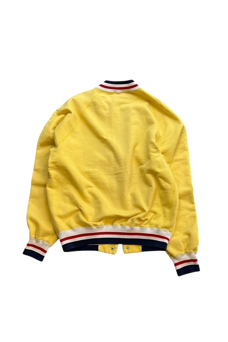90'S SNAP SWEATSHIRT JACKET / YELLOW [SIZE: S USED]