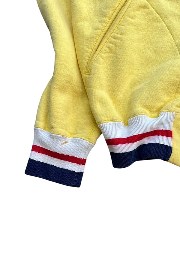 90'S SNAP SWEATSHIRT JACKET / YELLOW [SIZE: S USED]