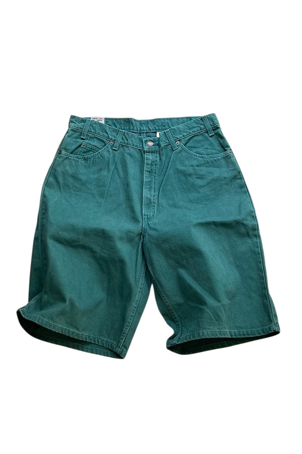 MADE IN USA 94'S 560 DENIM SHORT PANTS / GREEN [SIZE: 36 DEADSTOCK/NOS]